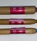 3 Susan Bates Silvalume Bamboo Handle Aluminum Crochet Hook Size H  J  L