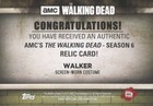 Topps 2017 The Walking Dead Season 6 Walker Relic Card