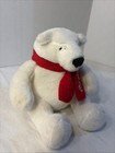 Coca Cola Polar Bear Plush 6    White W  Red Scarf Sitting Coke Teddy Stuffed 2012