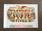 Rare Extra Fives Salesman Sample Cigar Label U s  President Washington Lincoln  