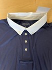 Ovation Men s Classic Short Sleeve Polo Show Shirt Navy   White Size Medium