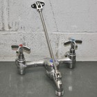 Zurn Straight Service Sink Jp1996-sf  Wall  Widespread  Brass  Chrome  6 Gpm