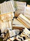 Antique Group Lot Edge Trims Pieces Tatting Ribbon Hand Made   Commercial Laces
