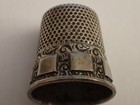Antique Ketcham Mcdougall Sterling Silver Thimble Raised Paneled Floral Design