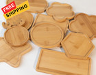 Lanyani 10pcs Wooden Assorted Shapes Mosaic Bases Multiple Sizes  Burlywood 