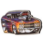 Rohan Day Purple Chevelle Hot Rod Embossed Tin Magnet   Officially Licensed