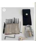 Lock Practice Set     15 Pcs Stainless Steel Tools With Transparent Training