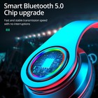 Wireless Bluetooth 5 0 Headphones Over Ear Led Headset Stereo Noise Cancelling