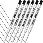 Parker Compatible Gel Ink Ballpoint Refills 12 Pack 0 7mm Medium Point-black  Sm