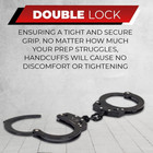 Handcuffs Law Enforcement - Heavy Duty Steel Chain Hand Cuffs - Includes 2 Keys 