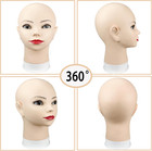Beige Bald Mannequin Head For Wig Making  Display Wigs  T c Pins And Clamp