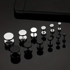 2pcs 316l Surgical Steel Flatback Screw Stud Earrings Ear Piercing For Men Women