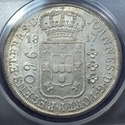 1817 Brazil 960 Reis Anacs Au50 High Grade Strong Luster Overstruck  t397