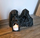 Grim Reaper Led Tea Light Holder   Black Halloween Decor   Hooded Reaper Lantern