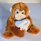 Vintage Dakin Monkey Plush Stuffed Animal Sitting Hugging 9 Inch