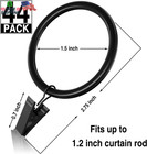 44pcs Curtain Rings With Clips Hooks 1 5 Inch Rustproof Matte Metal Stainless St