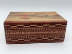 Vintage Japanese Hakone Yosegi Wooden Inlay Secret Puzzle Jewelry Box