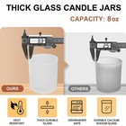 Showin 8 Oz Thick Candle Jars For Making Candles 15 Pcs  White Empty Jars With W