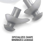 1 Pk  1 Pair Unisex-sports   Outdoor Adult Swim Training Ergo Ear Plugs Silver