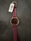 Michael Kors Addyson Mk2970 Women s Gold-tone Watch - Burgundy Dial  Leather Str