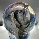 Robert Eickholt Miniature 1 75 x1 25  Dichroic Art Glass Paperweight Signed 1984