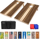 Regulation Wood Cornhole Boards Set With Bean Bags For Outdoor Games
