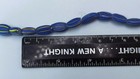 Vtg Venetian African Glass Trade Beads Blue White Melon Style 26   66 04cm  Long