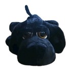 Russ Berrie Plush Puppy Dog Gunther Stuffed Lying Toy 9  Big Brown Eyes Black