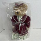 Vintage Avon Victorian Teddy Bear Plush With Stand 1995 14    Tall Coa