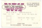 Vintage 1992 Ricky Skaggs Concert Ticket Stub Warsaw In