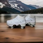 2-in-1 Roller Skate Sneakers  White  Eur 41  Us Mens 8 5  Us Womens 10 5