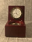 Nautical Bey Berk  Brass Compass   Clock Watch Lacquered Redwood Box Boat