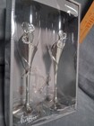 Wedding Toasting Flutes His And Hers New In Box Set Of 2 Silver Rhinestone Glass