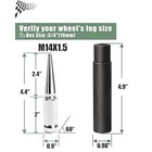M14x1 5 Spike Lug Nuts  32pcs 4 4  Chrome Spiked Lug Nut  8 Lug 32pcs