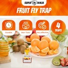 Fruit Fly Traps For Indoors - 4 Traps - Highly Effective Eco-friendly Fruit F   