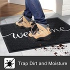 Welcome Mat Front Door Mat Black Outdoor Doormat  24 x36 