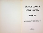 Orange County Local History 1869-1971 