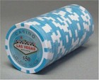 100 Light Blue  50 Las Vegas Poker Chips - Buy 2  Get 1 Free - Mix   Match 