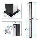 7 2 Ft Outdoor Solar Heated Shower 9 3 Gallon 2-section Freestanding Shower Grey