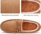 Mens Moccasin Slippers Indoor Outdoor House Slippers Warm Plush Fuzzy Memory    