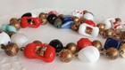 Unique Vintage Antique   Colorful Art Glass Bead 38  Necklace Kitschy Rare  