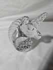 Vintage Hand Blown Art Glass Unicorn Paperweight Controlled Bubbles Figurine