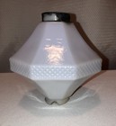 Antique White Milk Glass Diddle Blitzen Lightning Rod Ball    1