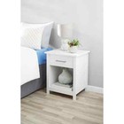 Mainstays Hillside Nightstand With Drawer  White Finish