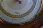 Vintage Taylor Barometer Nautical Ship Wheel Wall Mount Wood