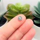 Antique Silver Round Tiny Tribal Spacer Beads  6x6mm - Us Seller