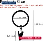 16 Pack Curtain Rings With Clips  Window Clip Rings Black Curtain Hooks Hangers