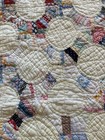 Antique Vintage Handmade Quilt Patchwork Snowball Pattern Flour Sack Feedsack 