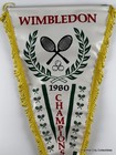 Rare Vintage 1980 Wimbledon Championship Pennant Tennis Bjorn Borg Sweden