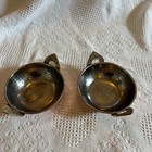 2 Vintage Copper   Stainless Steel Bowls Brass Handles Small Size